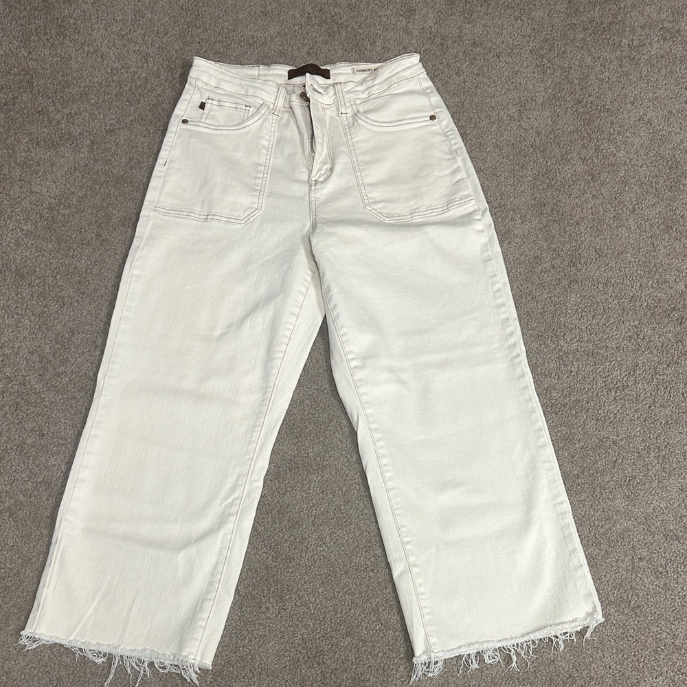 Judy Blue cream Wide-Leg Jeans